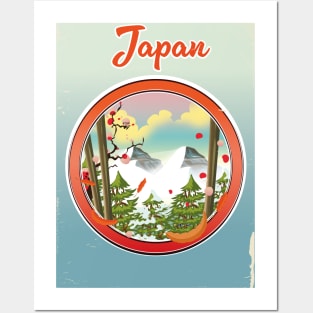 Japan vintage travel logo Posters and Art